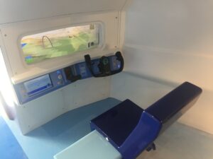 Photograph of a children's aviation-themed play area at JetBlue's JFK Terminal